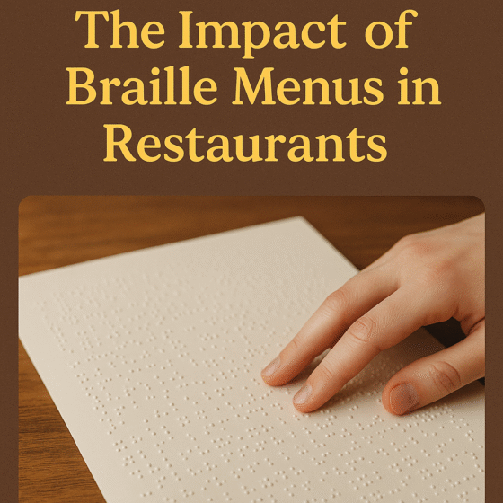 How Braille Menus Improve Restaurant Accessibility