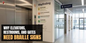 Why Elevators, Restrooms, and Gates Need Braille Signs